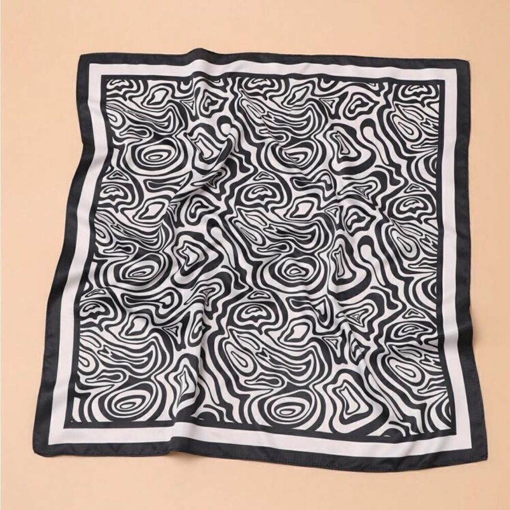 Black and White boho scarf P22